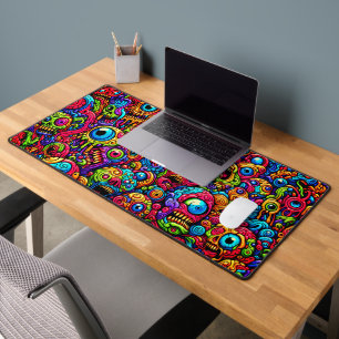 Colourful Abstract Monster Desk Mat