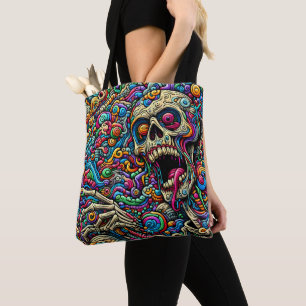 Colourful Abstract Monster Tote Bag