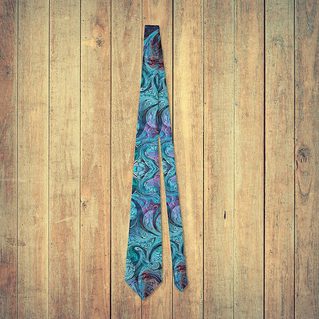 Colourful Abstract Mosaic Dragon or Mermaid Scales Tie (Creator Uploaded)