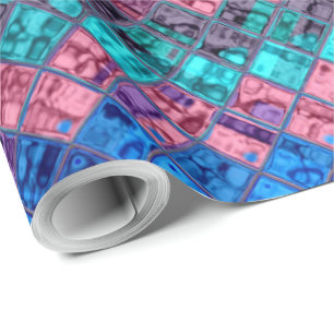 Colourful Abstract Mosaic Pattern #3 Wrapping Paper