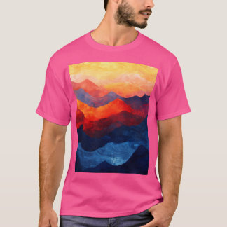 Colourful Abstract Mountains Active T-Shirt