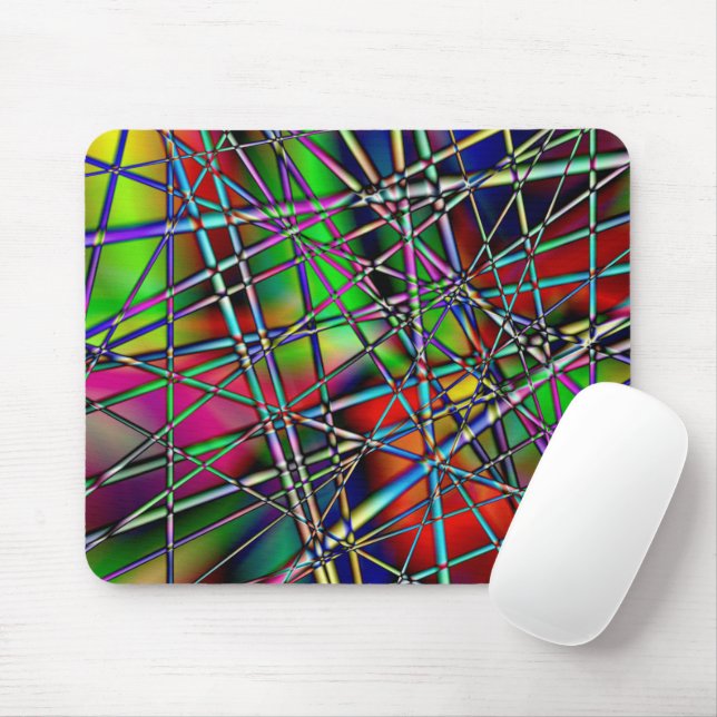 Colourful Abstract   Mouse Mat (With Mouse)