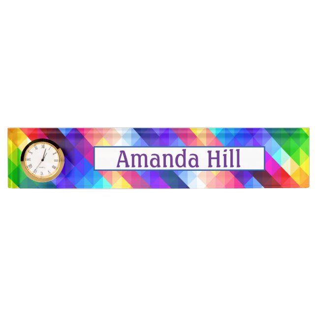 Colourful Abstract Nameplate (Front)