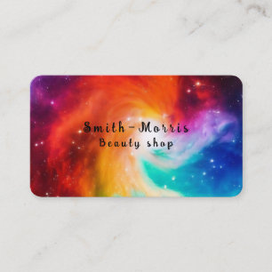 Colourful abstract nebula business card