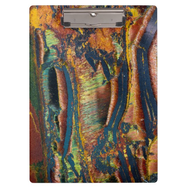 Colourful abstract of a Tiger eye Clipboard (Front)