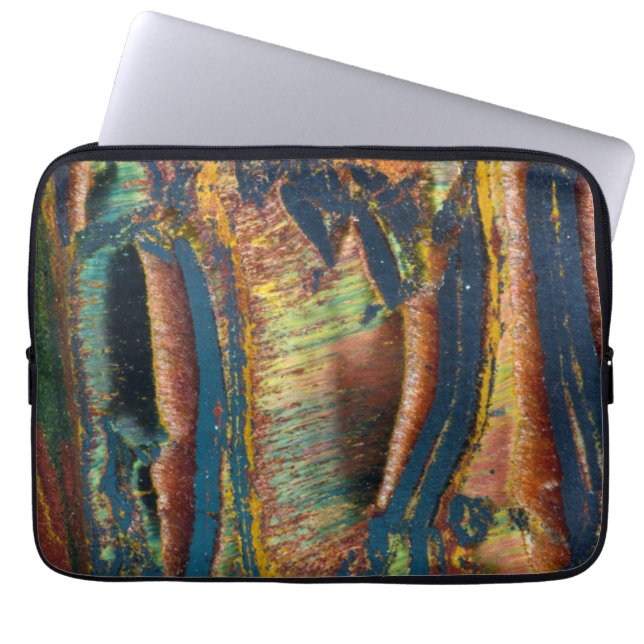 Colourful abstract of a Tiger eye Laptop Sleeve (Front)