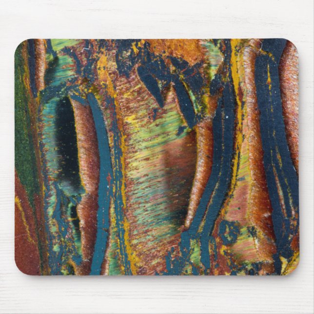 Colourful abstract of a Tiger eye Mouse Mat (Front)