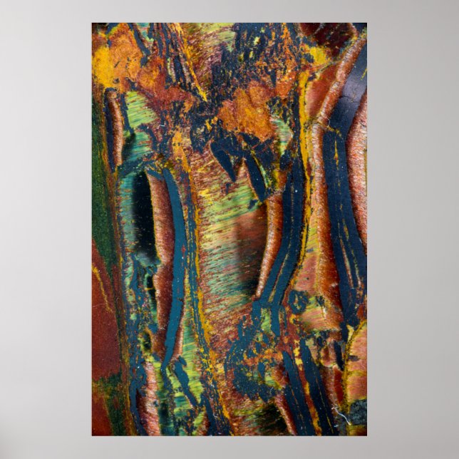 Colourful abstract of a Tiger eye Poster (Front)