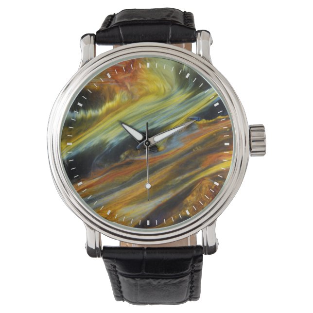 Colourful abstract of Pietersite Watch (Front)