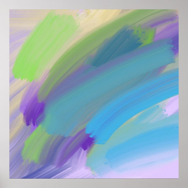 colourful abstract oil painting poster (Front)