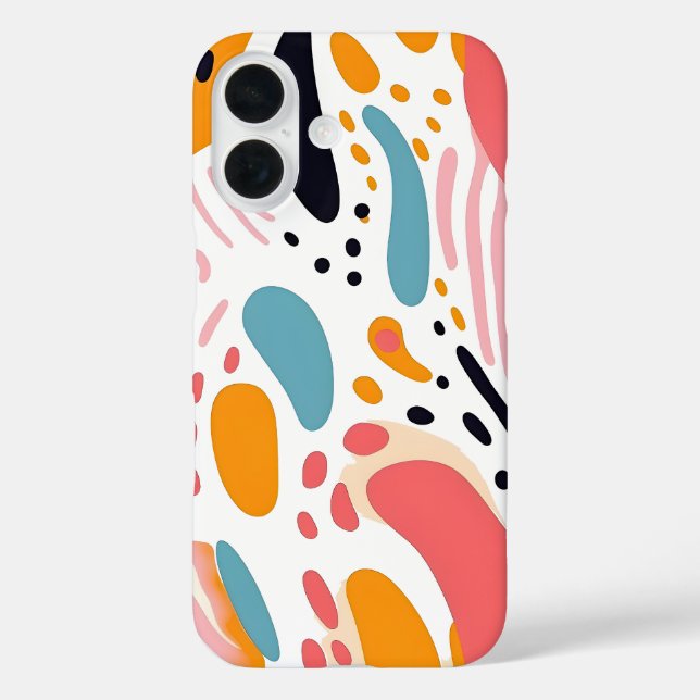 Colourful Abstract Organic Shapes Boho Pattern Case-Mate iPhone Case (Back)