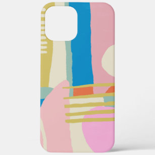 Colourful Abstract Organic Shapes Lines Boho Style Case-Mate iPhone Case