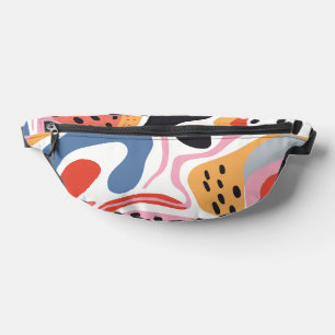 Colourful Abstract Organic Shapes Modern Pattern Bum Bags