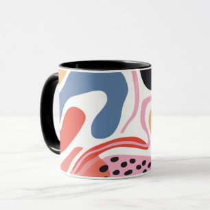 Colourful Abstract Organic Shapes Modern Pattern Mug