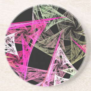 Colourful Abstract Origami Coaster