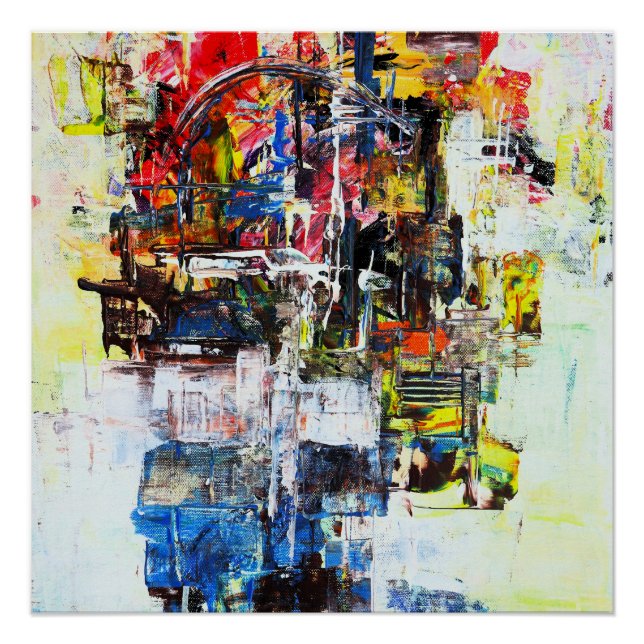 Colourful Abstract Original Art Poster (Front)