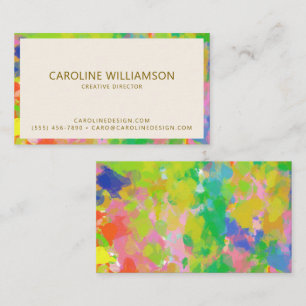 Colourful Abstract Paint Artist Designer Creative Business Card