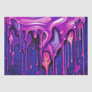 Colourful Abstract Paint Drips (8) Tissue Paper