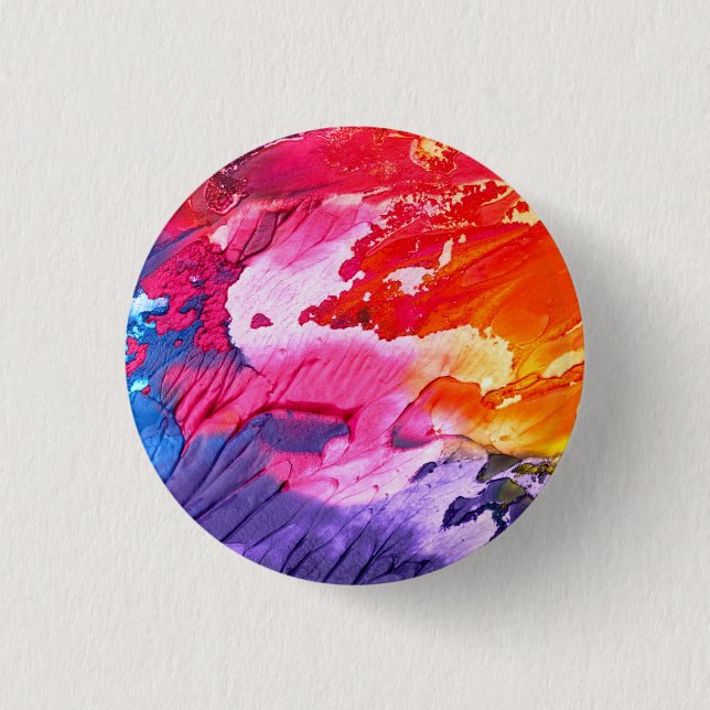 Colourful Abstract Painting 3 Cm Round Badge (Front)
