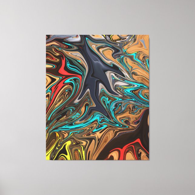 Colourful Abstract Painting | Best art masterpiece Canvas Print (Front)