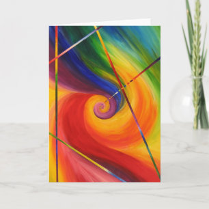 Colourful Abstract Painting - Greeting Card