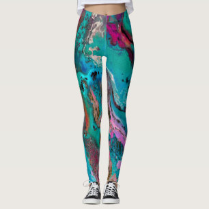 Colourful Abstract Painting Leggings