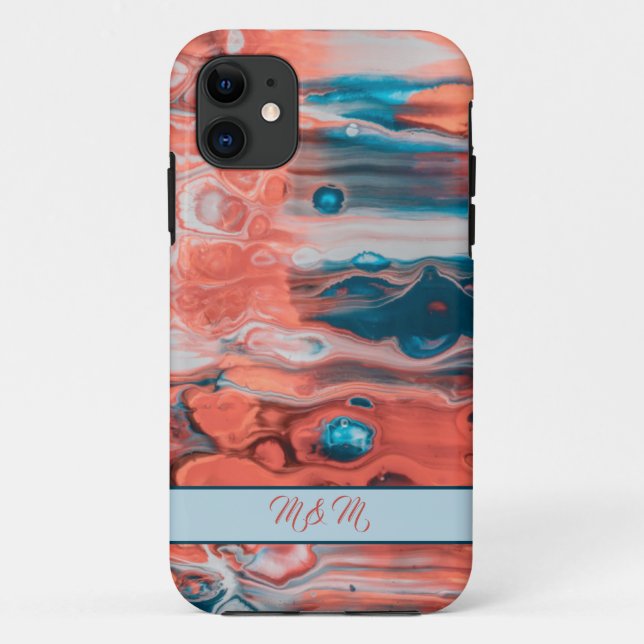 Colourful abstract painting monogram iphone cases. Case-Mate iPhone case (Back)