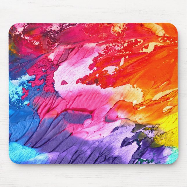 Colourful Abstract Painting Mouse Mat (Front)