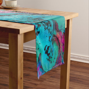 Colourful Abstract Painting Short Table Runner