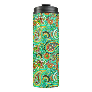 Colourful Abstract Paisley Thermal Tumbler