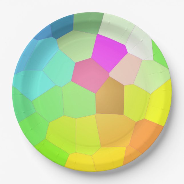 Colourful abstract paper plate (Front)