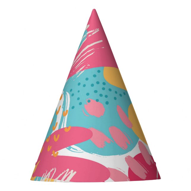 Colourful Abstract Party Hat (Front)