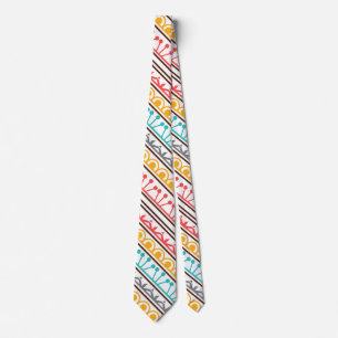 Colourful abstract party tie