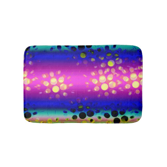Colourful Abstract Pattern Bath Mat (Front)
