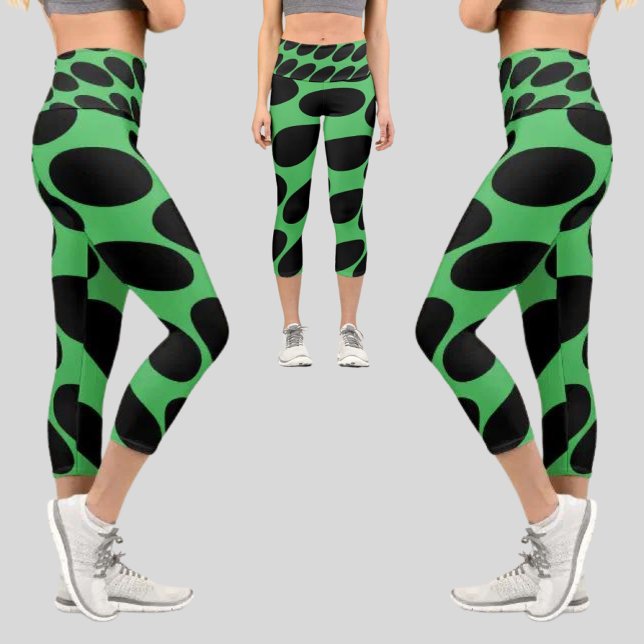 Colourful Abstract Pattern Capri Leggings (Creator Uploaded)