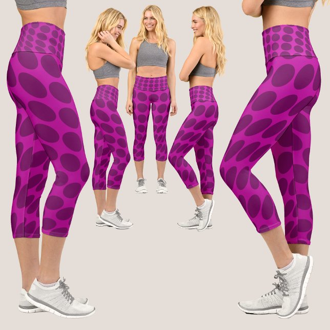 Colourful Abstract Pattern Capri Leggings (Creator Uploaded)