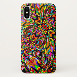 Colourful abstract pattern iPhone x case