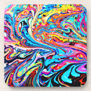 Colourful Abstract Pattern Coaster
