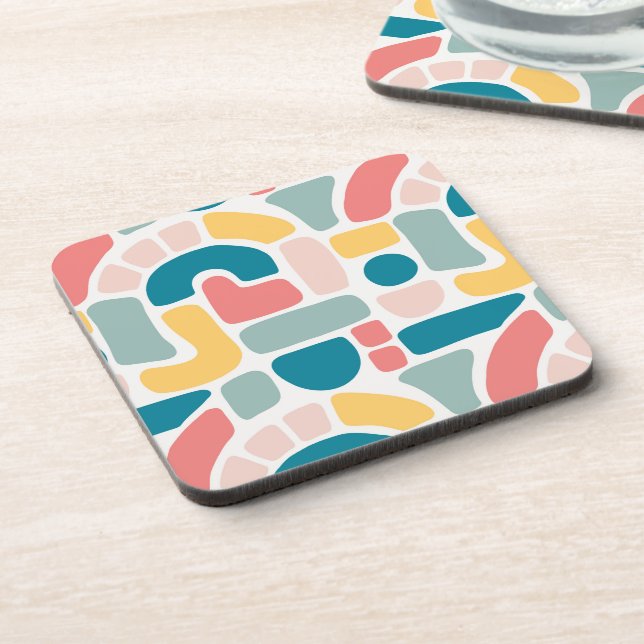 Colourful Abstract Pattern Coaster (Left Side)
