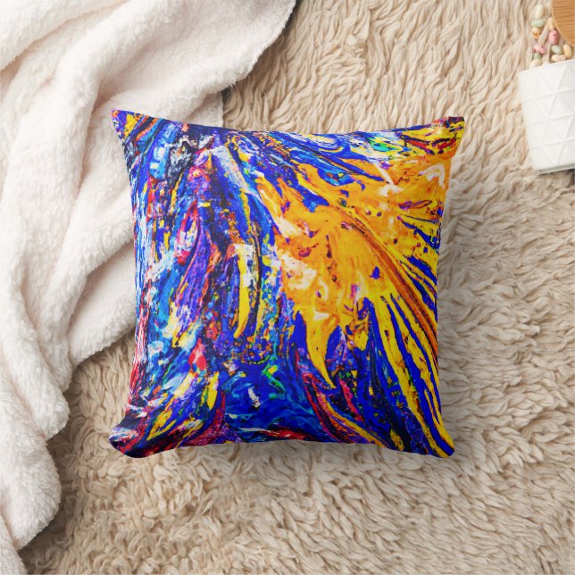 Colourful Abstract Pattern Cushion (Blanket)
