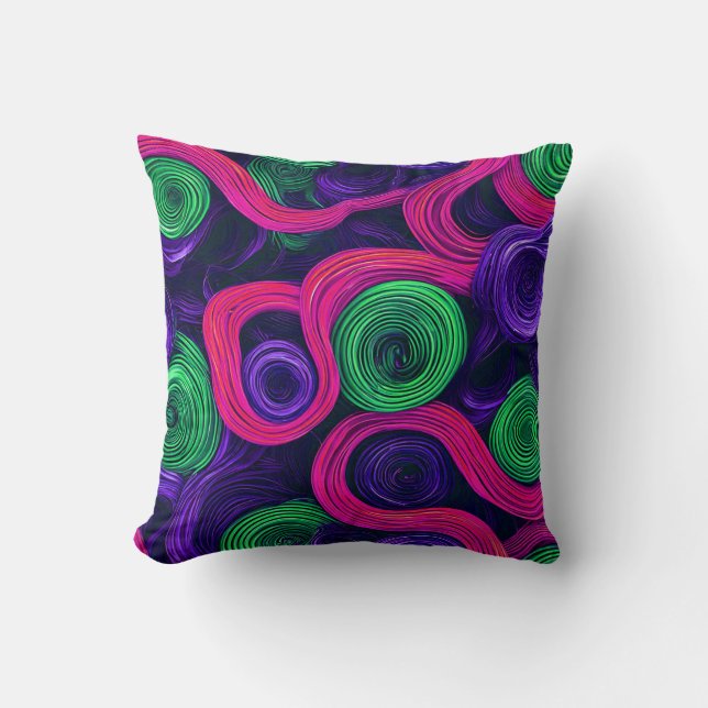 Colourful Abstract Pattern Cushion (Front)