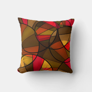 Colourful abstract pattern cushion