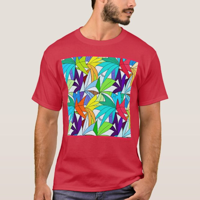 Colourful Abstract Pattern Design T-Shirt (Front)