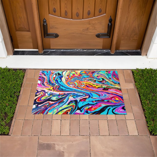 Colourful Abstract Pattern Doormat (Outdoor)