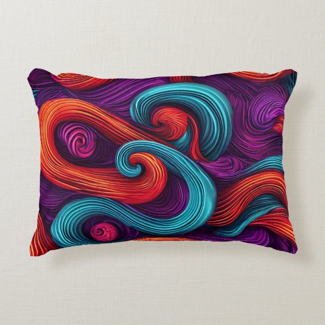 Colourful Abstract Pattern For Modern Home Accents Decorative Cushion (Front)