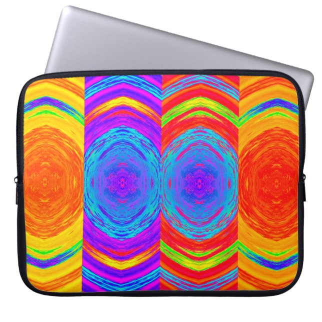Colourful Abstract Pattern Laptop Sleeve (Front)