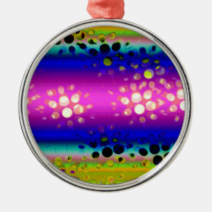 Colourful Abstract Pattern Metal Tree Decoration