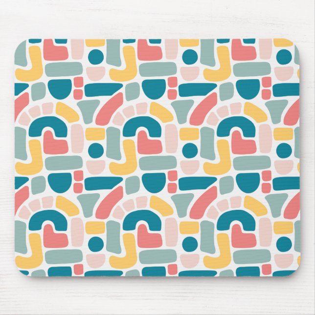 Colourful Abstract Pattern Mouse Mat (Front)