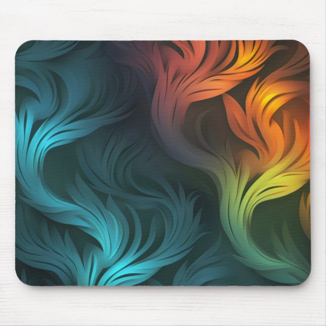Colourful Abstract Pattern Mouse Mat (Front)
