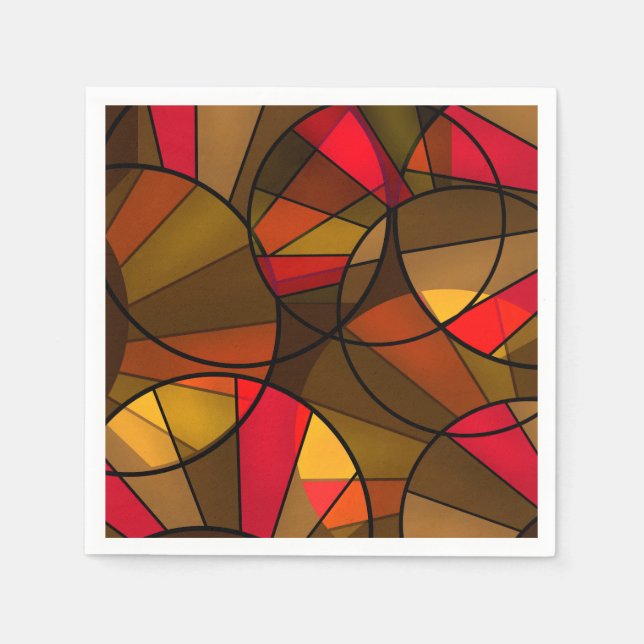 Colourful abstract pattern napkin (Front)
